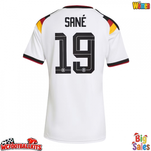 Germany Leroy Sane #19 Replica Home Stadium Shirt for Women World Cup 2026 Short Sleeve
